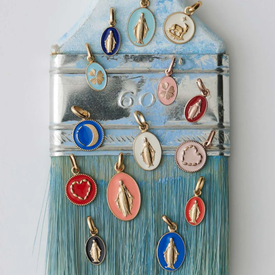 Clearance Arthus Bertrand Pendentif Or Jaune Lune - Bleu Roi