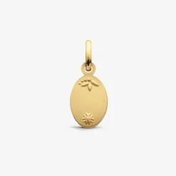 Fashion Arthus Bertrand Pendentif Or Jaune Trèfle - Bleu Ciel