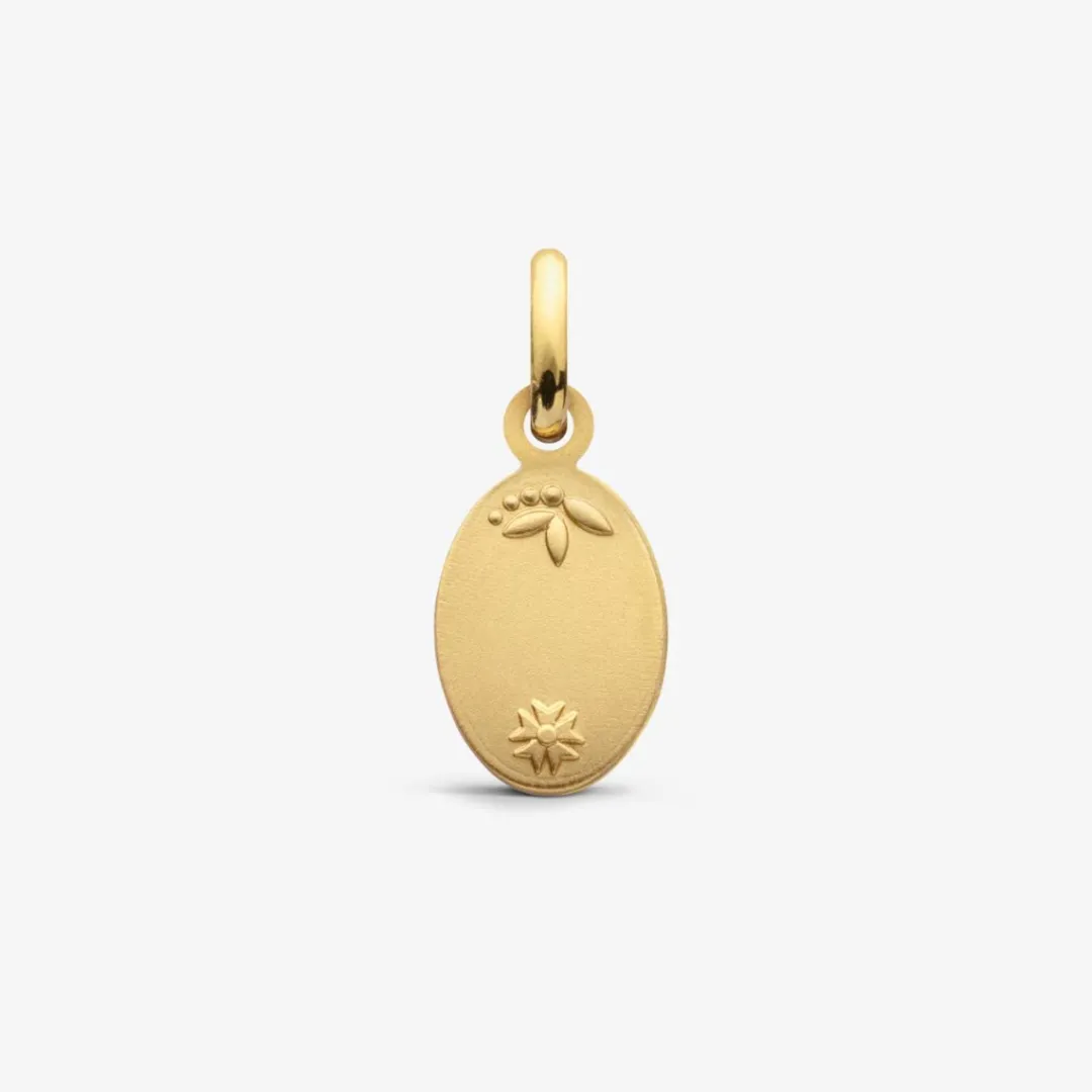 Fashion Arthus Bertrand Pendentif Or Jaune Trèfle - Bleu Ciel