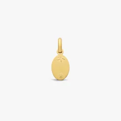 Hot Arthus Bertrand Pendentif Or Jaune Trèfle - Emeraude