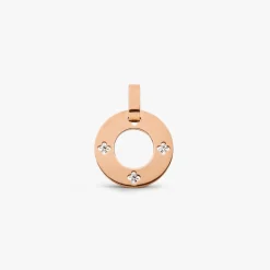 New Arthus Bertrand Pendentif Or Rose 3 Diamants Royale