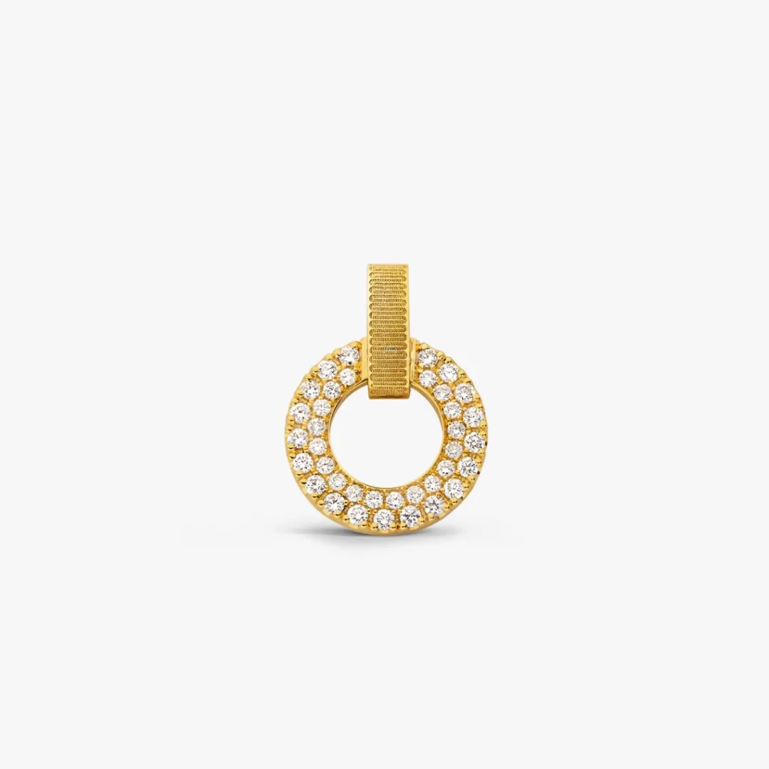 Discount Arthus Bertrand Pendentif Ruban Or Jaune et Pavé Diamants