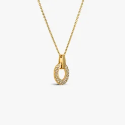 Discount Arthus Bertrand Pendentif Ruban Or Jaune et Pavé Diamants